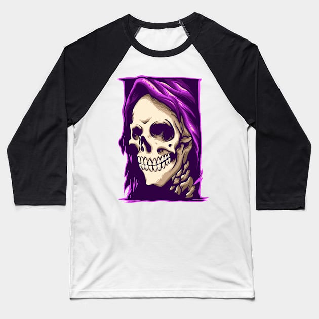 Frame Skull Baseball T-Shirt by Falden